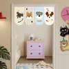 Cortinas de Puerta Lindas, Decoraciones para Ventanas, Cortinas Cortas, Cortinas de Bandera Triangular para Tienda, Media Cortina, Cortinas para Colgar en Puerta sin Taladro, Cortinas Bloqueadoras de Viento para Aire Acondicionado