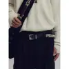 Cinturón de Guerrero Espada Rota Estilo Western Estilo Punk Retro con Tallado de Espada para Mujer con Diseño Único para Combinar con Jeans