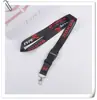 Porta gafete de identificación, cordón para teléfono móvil, correa para el cuello cultural, etiqueta tejida bordada de motocicleta, cordón con colgante de llavero de motocicleta