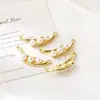 Colgante Chapado con Concha de Perla Hoja de Ginkgo Corazón de Delfín Alas Corona Colgante de Collar Pendientes Pendientes DIY