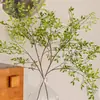 Bambú Nandina Artificial de Tres Ramas de 110 cm, Planta Verde para Paisajismo, Decoración de Suelo Estilo Bosque, Decoración de Escritorio de Casa, Hotel