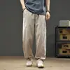 Pantalones de Lino Casuales Frescos de Pierna Ancha Sueltos para Hombre, Nuevo Verano 2026, Algodón Lyocell Tencel