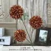 Crisantemo de 3 Cabezas Artificial Falso Ramo Flores de Boda Flores Artificiales de Seda de Alta Gama Adornos Terminados Decoración de Sala de Estar Venta al Por Mayor