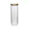 Juego de Frascos Sellados Redondos con Tapa de Vidrio de Alto Borosilicato con Patrón Vertical Juego de Frascos para Té Frascos para Almacenamiento de Granos Caja