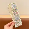 Parche para Flequillo para Arreglar el Cabello Suelto, Diadema Estilo Étnico, Accesorio para el Cabello de Encaje con Cierre Mágico para Niñas