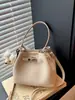 Bolso de Mano de Oficina de Alta Gama de Moda con Cierre de Patrón Lichi Retro, Bolso de Hombro a la Moda, Bolso Cruzado Tipo Cubo Versátil y Elegante