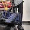Bolsa de viagem portátil de grande capacidade, bolsa transversal, separação de seco e molhado, masculina e feminina, bolsa para viagem de curta distância, bolsa de ginástica, bolsa de treinamento