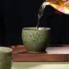 Xícara Mestra de Celadon Longquan Conjunto de Chá Kung Fu Par Pessoal de Peônia Xícara de Chá Cerâmica Caixa de Presente Xícara de Chá Única