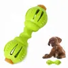 Juguete de Mancuerna Dispensador de Premios para Perros Juguete Resistente a Mordiscos de TPR para Perros Pequeños y Medianos Juguete de Entrenamiento Interactivo para Limpieza Dental y Alivio del Aburrimiento Juguete Rompecabezas de Alimentación Lenta Verde