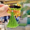Regalo del Templo Cultural y Creativo del Año Nuevo del Caballo: Pin de Lista Dorada, Pluma Wenchang, Colgante Adorno Calmante para Bebé