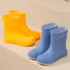 Botas de Lluvia Impermeables Antideslizantes de Media Caña para Mujer, Zapatos de Agua para Adultos, Botas de Lluvia para Mujer para Lavar el Coche, Compras, Zapatos de Cocina, Zapatos de Goma