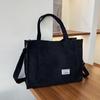 Bolsa de Hombro Grande Capacidad Estilo Coreano para Mujer 2024 Nueva Llegada Bolso de Lona de Terciopelo Moderno Bolso de Clase para Estudiante Bolso Cruzado