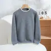 Suéter 100% Lana para Hombres Mujeres Niños Tejido de Gofre Bloque de Color Cuello Semi Alto Niños Tejido Engrosado Cálido Capa Base