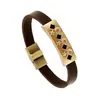 Pulsera GT020 Xingyue legend personalidad piel de vaca pulsera aleación hueca pulsera de cuero punk Nuevo Producto Ventas directas de fábrica