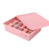 Caja de almacenamiento de ropa interior a prueba de polvo calcetines con tapa ropa interior artículos diversos almacenamiento clasificación rejilla sujetador ropa interior caja organizadora al por mayor
