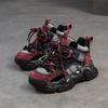 Zapatos Torre Shanghai Jiebu 2024 Invierno Nuevo Color Combinado Retro Antiguo Botín Zapatos Casuales Deportivos Moda Zapatos de Mujer
