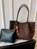 Bolsa Tote Estampa de Leopardo Feminina 2026 Nova Grande Capacidade para o Trabalho Bolsa de Ombro Estilo Coreano Moda Bolsa de Mão Versátil Tendência