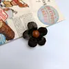 Tecido Xadrez Bege Outono e Inverno Laço Flor Pequena Flor de Cinco Pétalas Broche Acessórios Joias DIY Acessórios para Roupas