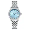 Novo Estilo de Relógio Feminino com Toque de Luxo, Relógio Feminino de Calendário de Nicho Atacado, Réplica Clássica de Quartzo com Strass Pulseira de Aço Relógio Feminino