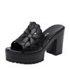 Sandalias de Verano 2025 Plataforma para Mujer Suela Gruesa Impermeable Plataforma Boca de Pez Más Fáciles de Combinar Moda Ropa Exterior Talla Grande Tacón Grueso Pantuflas de Tacón Alto