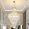 Novo Lustre Duplex Grande Sala de Estar de Villa Iluminação Duplex Oca Luxo Leve Escada Espiral de Cristal Lâmpada de Cristal