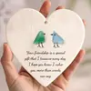 Decoración de Amistad con Forma de Corazón para Nuevo Producto Transfronterizo Colgante Acrílico Plano 2D Regalo de Navidad Colgante para Árbol de Navidad