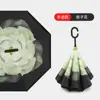 Paraguas Invertido Automático de Doble Capa con Mango Largo para Hombres y Mujeres, Protección Solar, Lluvia o Sol, Parasol Grande de Doble Capa Resistente al Viento para Montar en el Coche