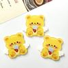 Accesorios acrílicos con diseño de oso amarillo crema de dibujos animados, material para manualidades, parches para fundas de teléfono