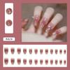 Gradiente de cor balé curto usar unhas ballet unhas flor flor tulipa terminado atacado destacável popular branco