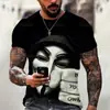 Camiseta Unisex de Manga Corta con Cuello Redondo, Patrón de Payaso DC, Máscara Maligna 3D, Suministro de Fábrica de Estación Independiente de Camarones de Amazon