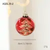 8cm Bola Brilhante Vermelha de Alto Padrão Pó Pegajoso Pó Dourado Bola Galvanizada Decoração de Árvore de Natal Pingente Decoração Suspensa Bola Suspensa