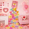 Nueva Tarjeta de Piso de San Valentín de Amazon Árbol Decorativo con Forma de Corazón Rojo Rosa y Blanco Decoración para el Hogar Boda
