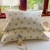 Estilo fresco y lindo, funda de almohada de algodón juvenil, paquete individual para dormitorio de estudiante o uso doméstico, funda de almohada de algodón puro, paquete doble