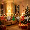 Árbol de Navidad de Amazon Navidad Transfronteriza Reno Navideño Suministros para Fiestas Copo de Nieve Láser Espiral Adornos Colgantes Decoraciones para Ventanas