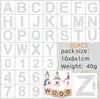 Suministro Exclusivo Transfronterizo de Juego de 36 Piezas de Plantillas de Letras del Alfabeto Inglés Pintadas con Números 62 Decoración de Pared Hueca para Pintar