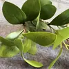 Nuevo Producto de Venta Directa Transfronteriza: Hoja de Frijol Artificial de 3 Ramas y Tallo Largo para Decoración del Hogar y Jardín, Hojas para Escenas, Hojas de Arte Floral Estilo Suave