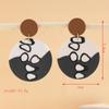 Pendientes de Arcilla Blanda Geométricos Simples Diseño de Sentido de Nicho Europeo y Americano Pendientes para Mujer Joyería para Orejas de Arcilla Polimérica Cosida para Mujer