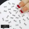 Plata Mini Lazo Entrada Lujo Usar Decoración de Uñas Diamante Super Brillante tamaño pequeño Corbata de Lazo Amor Diamante Arte de Uñas Joyería