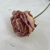 Flor artificial individual No. 75 borde tostado rosa transfronterizo superventas borde quemado rosa flor falsa aromaterapia flor de seda flor para sombrero cabeza de flor