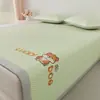 Funda de Sábana de Hielo de Seda de Verano, Esterilla Refrigerante, Cubierta de Cama de Frijol de Hielo, Juego de Tres Piezas, Funda Protectora de Colchón, Juego de Sábanas Modelo Nuevo 2026