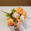 Flor Artificial de Peonía Hilada con Núcleo de 13 Cabezas Estilo Europeo Transfronterizo Flor Artificial de Boda Decoración de Mesa para Sala de Estar Hogar Ramo Artificial