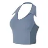 Gola Stand-up Transfronteiriça Roupa Interior Esportiva Altamente À Prova de Choque Gather-up Estilo de Corrida Colete de Ioga Sutiã de Pescoço Pendurado de Secagem Rápida