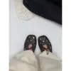 Zapatos planos Mary Jane de piel de cordero con diseño retro, punta cuadrada, remaches desgastados y cordones, zapatos planos versátiles para mujer