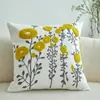 Estilo Nuevo para Viajes de Cuatro Estaciones Funda de Almohada Bordada de Lona Decoración de Sala de Estar Sofá Ventana Abuhardillada Muebles para el Hogar
