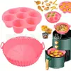 Plato de Silicona para Freidora de Aire de Venta Caliente Transfronterizo Bandeja de Silicona para Freidora Bandeja para Hornear Aislada Molde para Pastel Freidora Interior