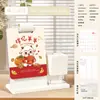 Calendario de Escritorio 2027 con Portalápices Creativo, Multifuncional con Cajón de Almacenamiento, Calendario Lunar para Negocios, Calendario del Año de la Oveja