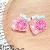 Luminoso Polímero Novo Desenho Animado Artesanal Cola de Creme Resina Pequenos Acessórios Joias DIY Grampo de Cabelo Grampo de Cabelo Pingente Pendente