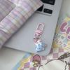 Llavero rosa variado kt con bonito colgante de corazón de niña de dibujos animados para pareja de novias, accesorios de regalo.