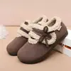 Zapatos Birkenstock Retro de Suela Gruesa Forrados Cálidos Completamente Cubiertos para Mujer Invierno Gamuza Aumento de Altura Interior Botas de Nieve Birkenstock Zapatos de Algodón con Piel
