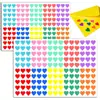 Adesivos em Formato de Coração para Diários, Adesivos Coloridos em Formato de Coração para Crianças, Adesivos de Recompensa em Formato de Coração de Amor para Jardim de Infância, Decorações de Atividades
